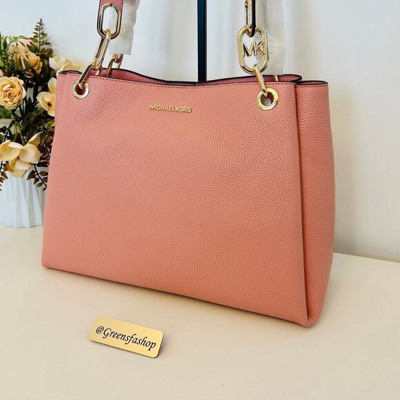 Michael Kors Purse Trisha large triple gusset shoulder bag primrose - Picture 6 of 12